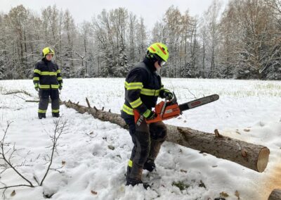 Odborná příprava hasičů – motorová pila