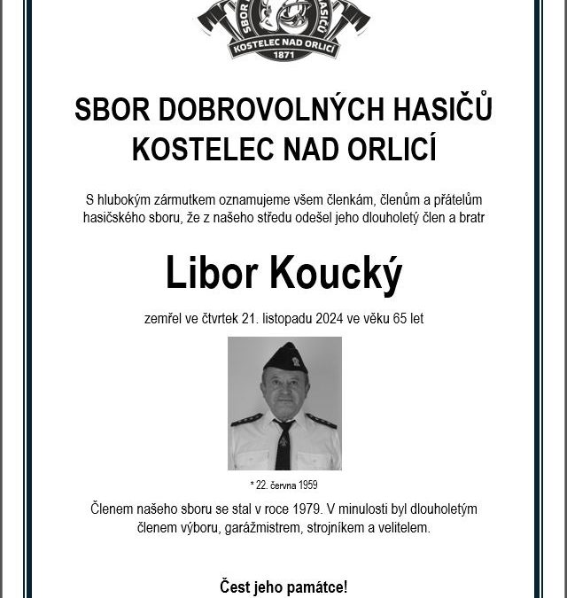 Zemřel Libor Koucký